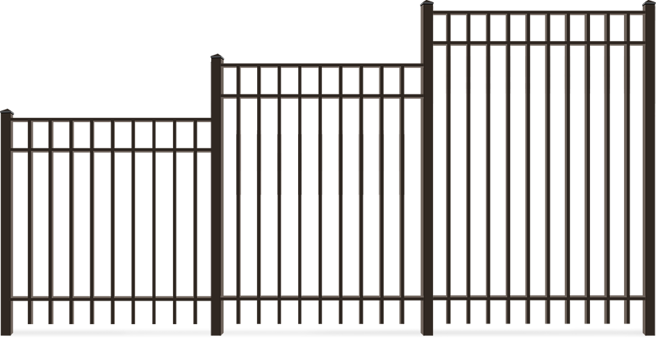Residential Aluminum fence height options Evans Georgia