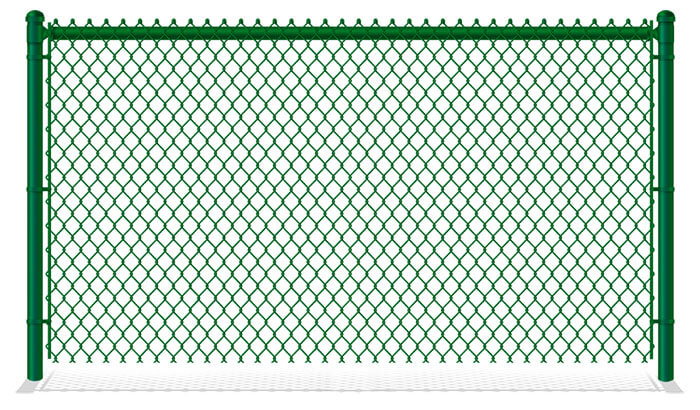 Green Plastic Coated Chain Link Fence Company in Evans Georgia