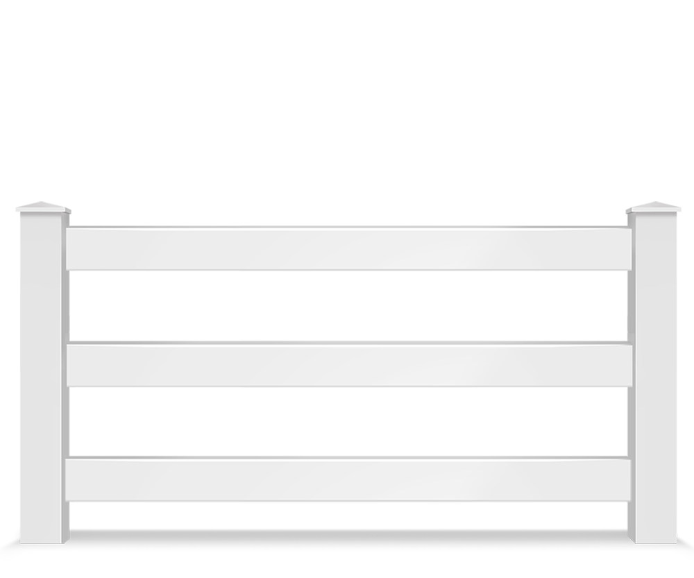 Vinyl split rail farm fence contractor in Evans Georgia