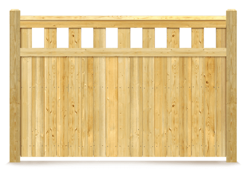 Alternating Picket wood fence in Evans Georgia