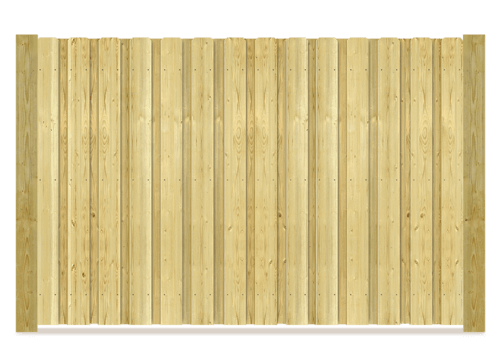 Board on Board wood fence in Evans Georgia