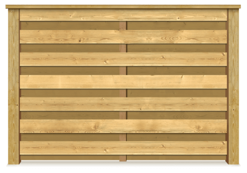 Horizontal Shadowbox wood fence in Evans Georgia