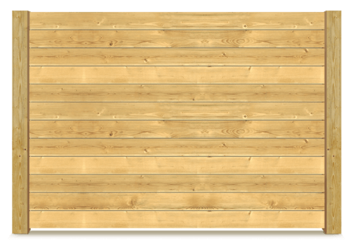Horizontal wood fence in Evans Georgia