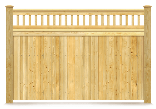 Spindle Top wood fence in Evans Georgia